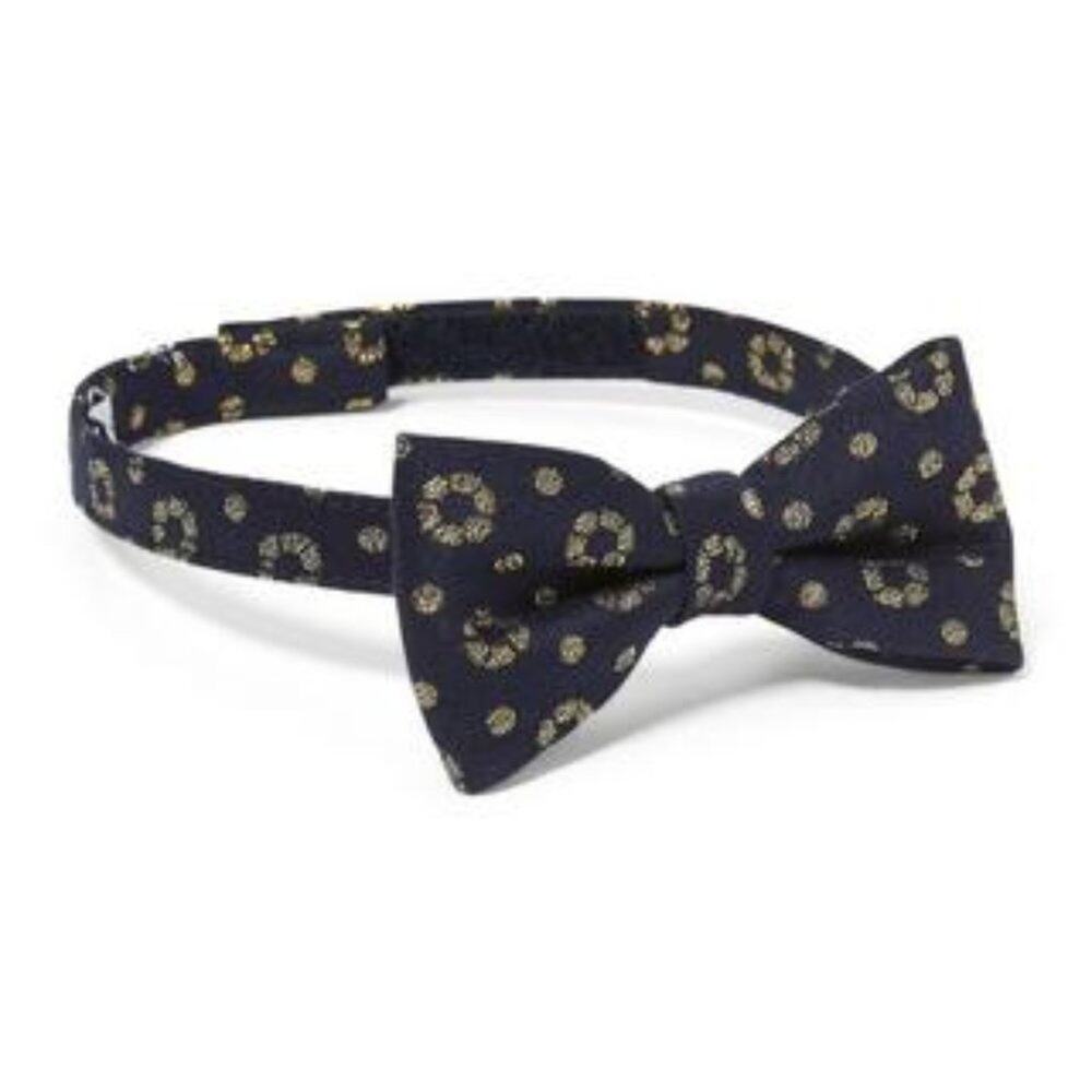 Janie and Jack Metallic Floral Bowtie, 6 Years & Up -  NWT